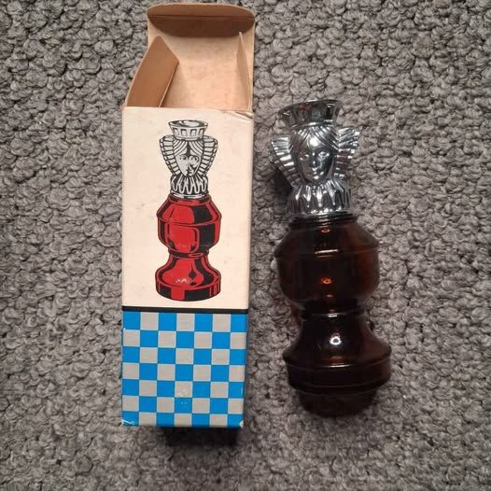 Vintage Winged Head Perfume Bottle with Box